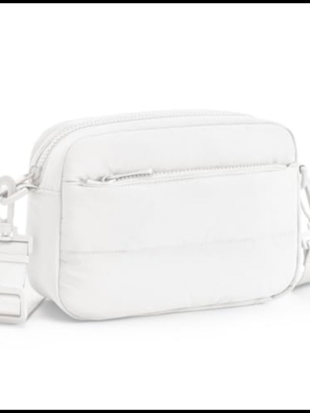 Puffy Quilted Crossbody Bag RFID Blocking Card Slots Nylon Travel Purse